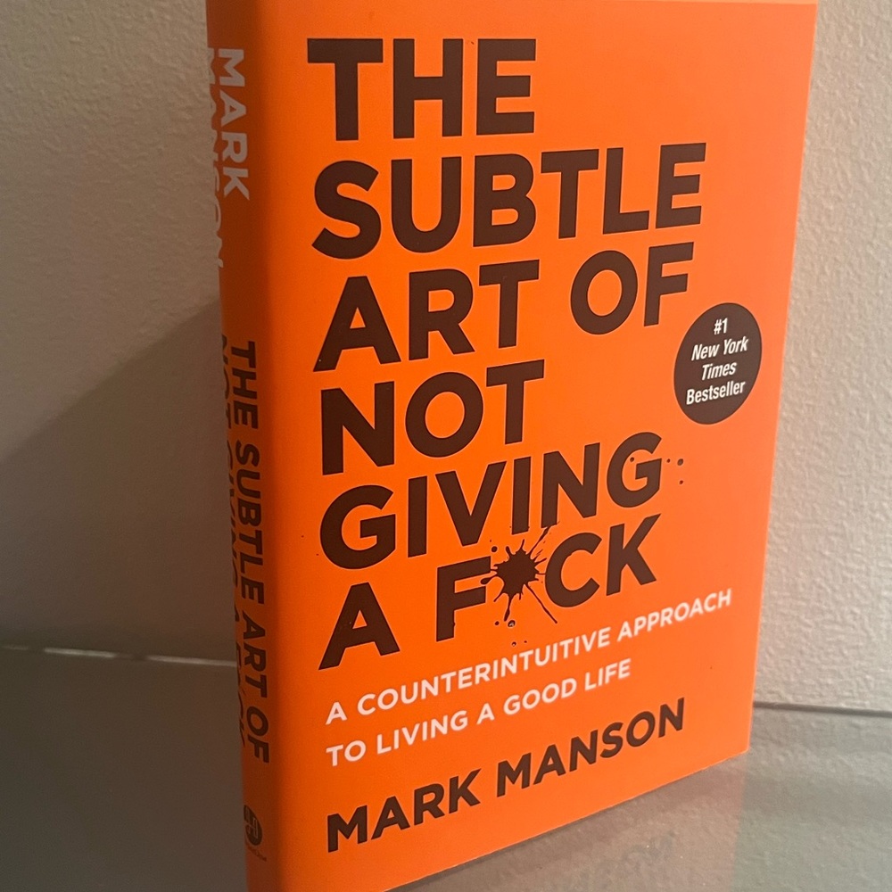 Hardcover copy of The Subtle Art of Not Giving a F**k